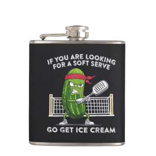 Pickleball Player Funny Hip Flask
