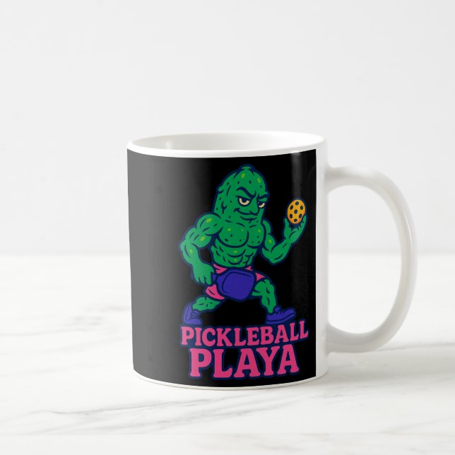 Pickleball player funny pickle ball pickelball din coffee mug (Right)