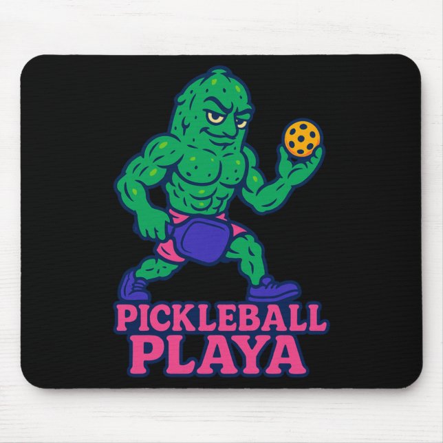 Pickleball player funny pickle ball pickelball din mouse mat (Front)