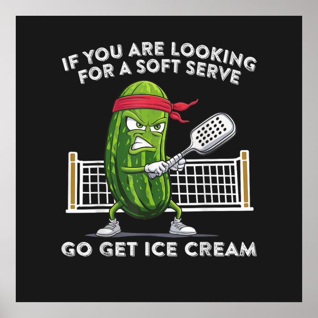 Pickleball Player Funny Poster (Front)