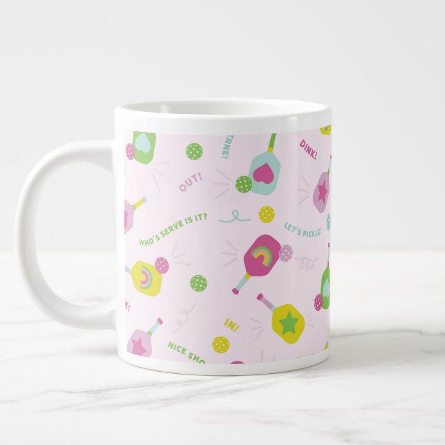 Pickleball Player Gift for Her Pink Speciality Mug (Left)