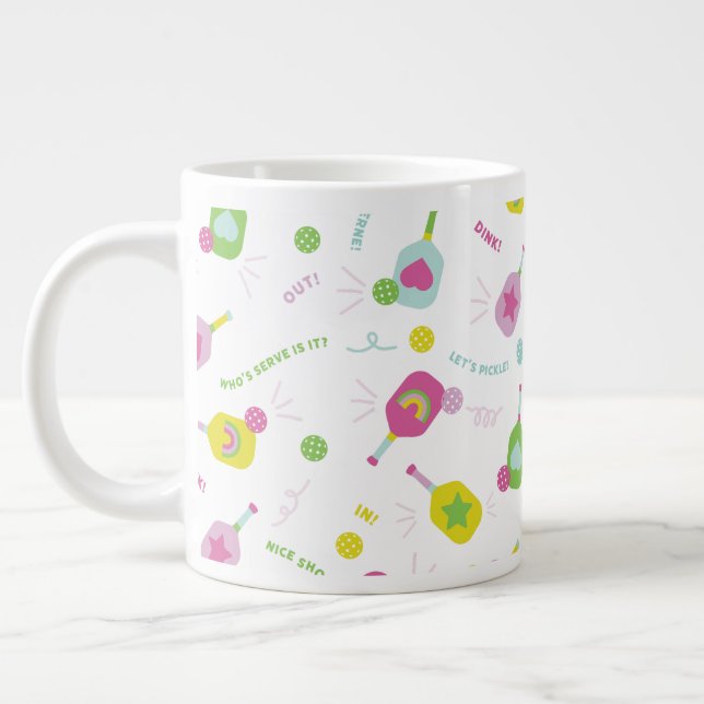 Pickleball Player Gift for Her Pink Speciality Mug (Left)