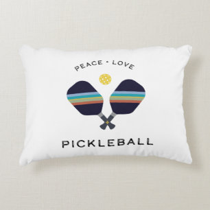 Pickleball Player Gift Peace Love and Pickleball Decorative Cushion
