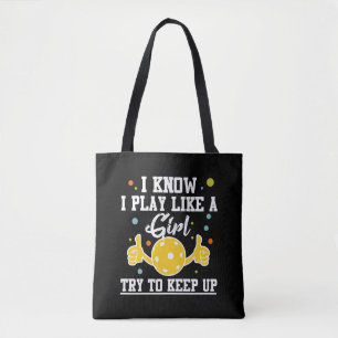 Pickleball Player Girl Sport Athlete Humor Tote Bag