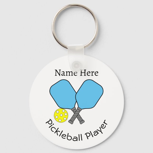 Pickleball Player Key Ring (Front)