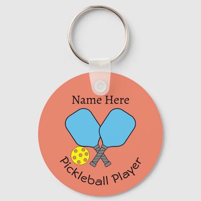Pickleball Player Key Ring (Front)