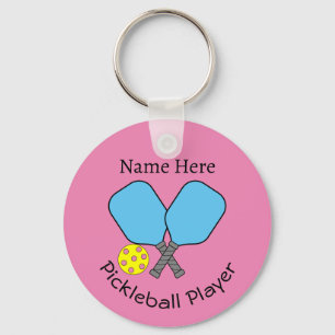 Pickleball Player Key Ring