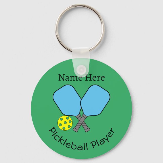 Pickleball Player Key Ring (Front)