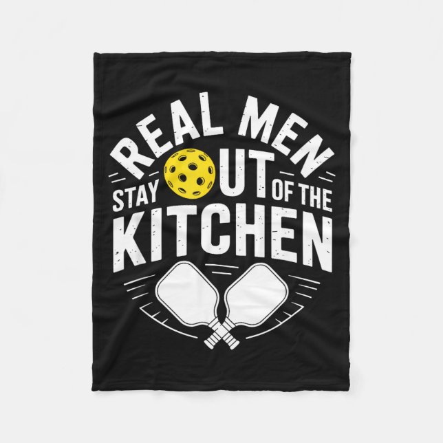 Pickleball player kitchen funny joke for enthusias fleece blanket (Front)