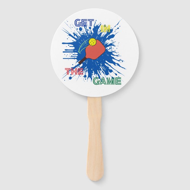 Pickleball player paddle sport game  hand fan (Front)