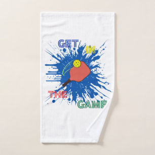 Pickleball player paddle sport game hand towel