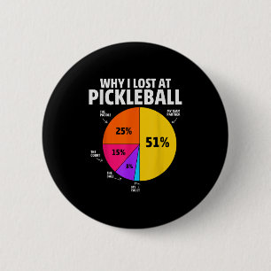 Pickleball Player Quote Funny Pickleball Lover Gra 6 Cm Round Badge