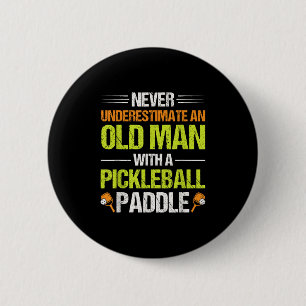 Pickleball Player Quote Funny Pickleball Lover Gra 6 Cm Round Badge