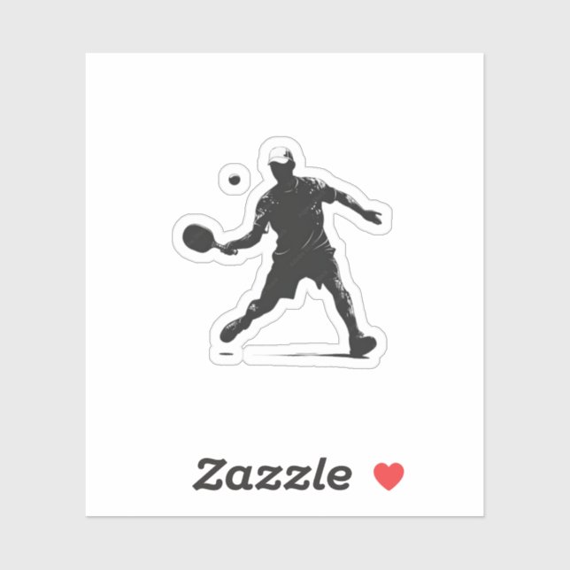 Pickleball Player Silhouette Sport Design (Sheet)