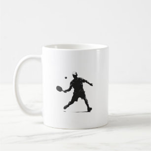Pickleball Player Silhouette Sport Design Coffee Mug