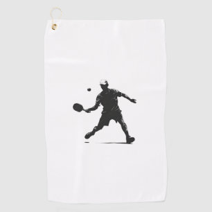 Pickleball Player Silhouette Sport Design Golf Towel