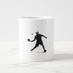 Pickleball Player Silhouette Sport Design Large Coffee Mug