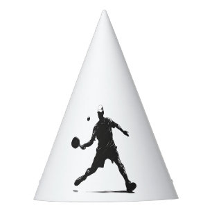 Pickleball Player Silhouette Sport Design Party Hat