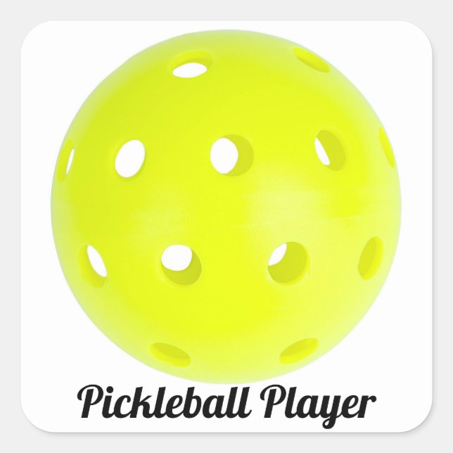 Pickleball Player Sticker Envelope Seal Tag (Front)