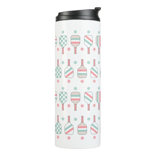 Pickleball Player  Thermal Tumbler (Rotated Left)