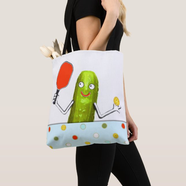 Pickleball Player Tote Bag (Close Up)