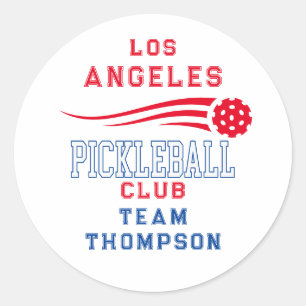 Pickleball Player Tournament Pickle Club Team Trip Classic Round Sticker