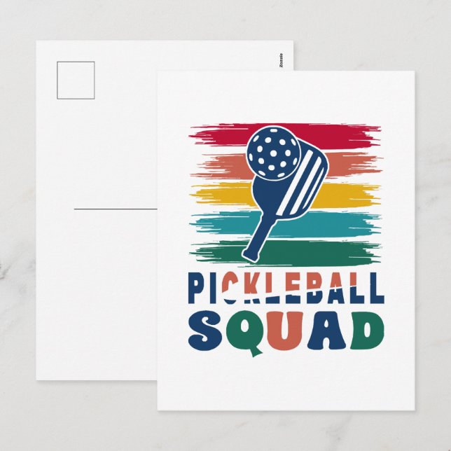 Pickleball Players Gift Idea Holiday Postcard (Front/Back)
