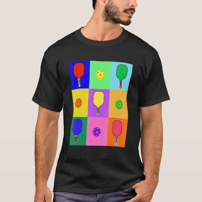 Pickleball Pop Art T-Shirt (Front)