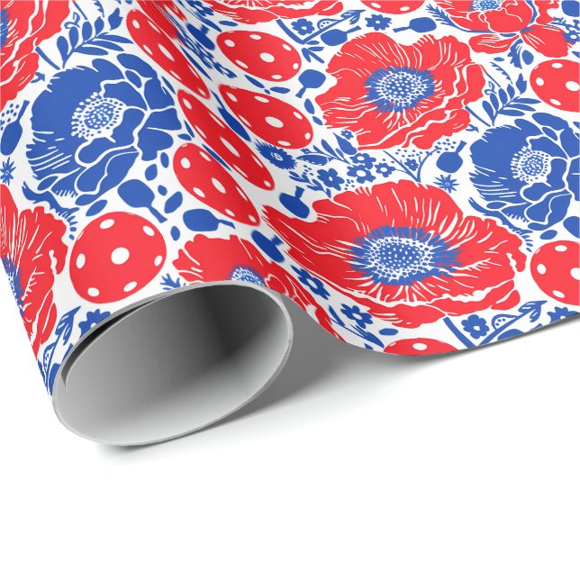 Pickleball  Present Wrap Wrapping Paper (Roll Corner)