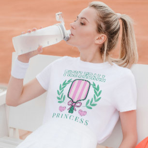Pickleball Princess Cute Pink Paddle Tri-Blend Shirt