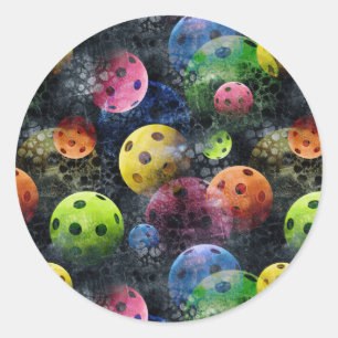 Pickleball Print Classic Round Sticker
