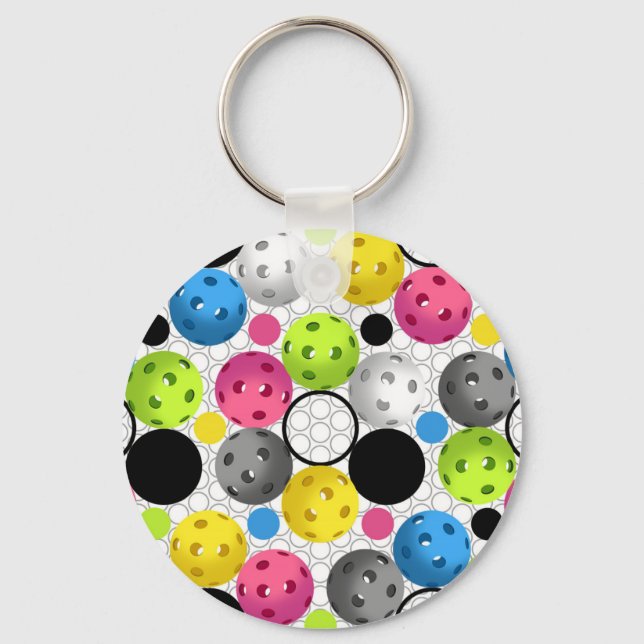 Pickleball Print Key Ring (Front)