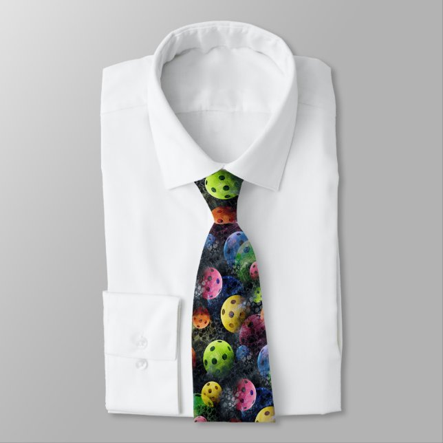 Pickleball Print Neck Tie (Tied)