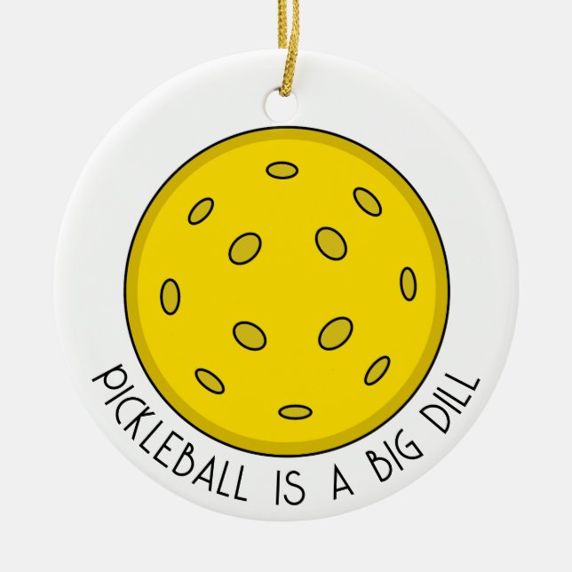 Pickleball Pun Christmas   Ceramic Tree Decoration (Front)