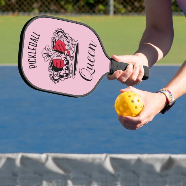 Pickleball Queen Crown Pink Personalised  Pickleball Paddle (Insitu)