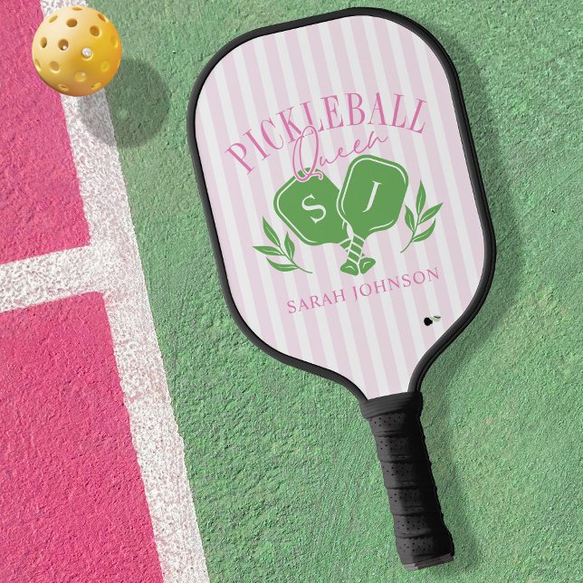 Pickleball Queen Custom Name Monogram Pickleball Paddle (Creator Uploaded)