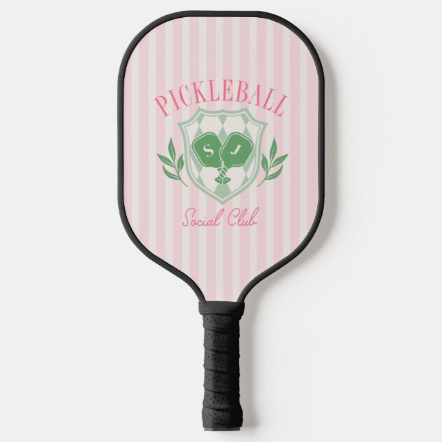 Pickleball Queen Custom Name Monogram Pickleball Paddle (Front)