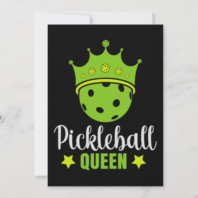 Pickleball Queen Funny Pickle Ball Queen  Invitation (Front)