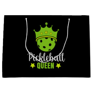 Pickleball Queen Funny Pickle Ball Queen  Large Gift Bag