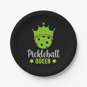 Pickleball Queen Funny Pickle Ball Queen Paper Plate