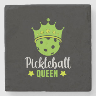 Pickleball Queen Funny Pickle Ball Queen Stone Coaster
