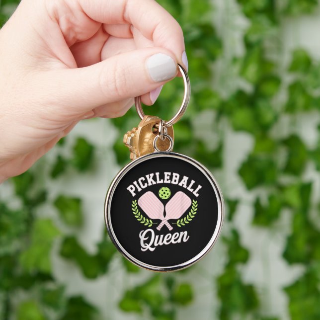 Pickleball Queen Funny Pickleball Player Key Ring (Hand)