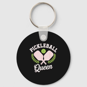 Pickleball queen funny pickleball player key ring