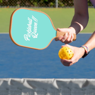 “Pickleball Queen” paddle in teal - Personalise