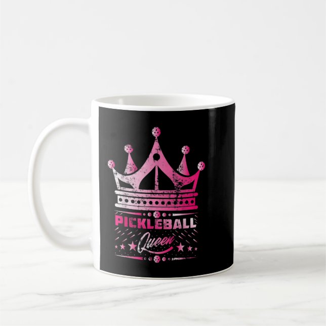 Pickleball Queen Pickleball Player Paddleball 522 Coffee Mug (Left)