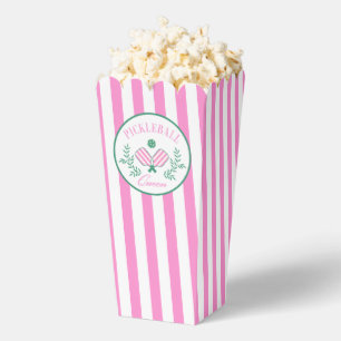 Pickleball Queen Pink and White Striped Favour Box