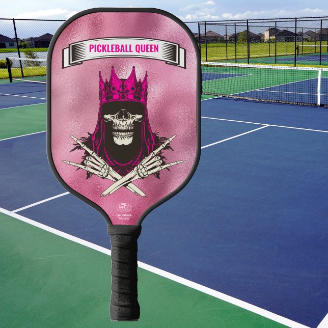 Pickleball Queen Pink Monogrammed Paddle (Creator Uploaded)