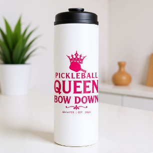Pickleball Queen Pink Personalised Gift Funny Thermal Tumbler