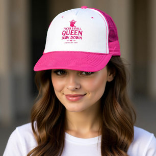 Pickleball Queen Pink Personalised Gift Funny Trucker Hat