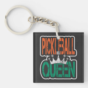 Pickleball Queen - Regal Court Elegance Key Ring